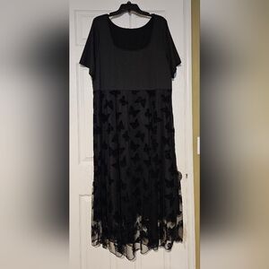 Black butterfly dress